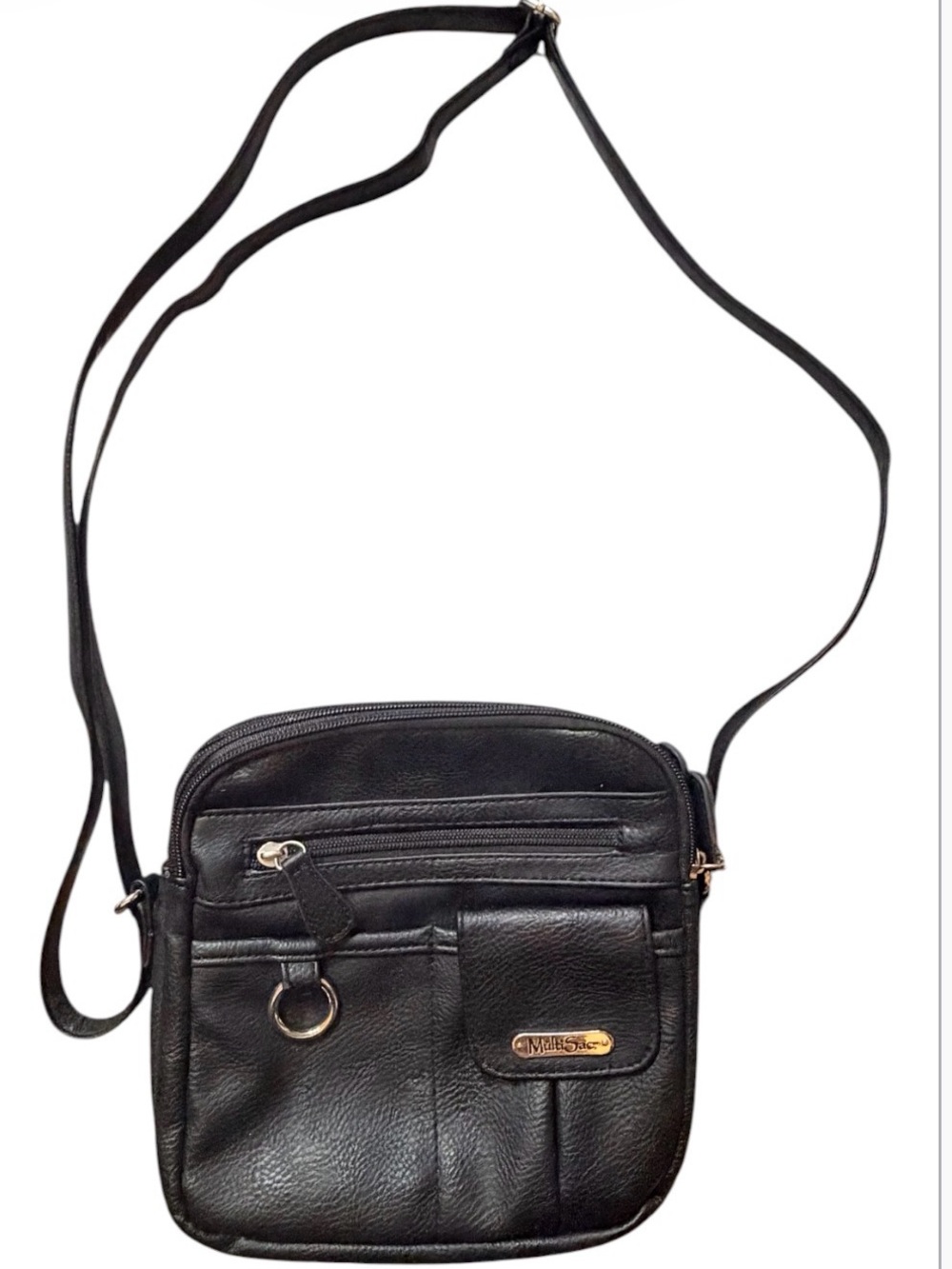 Black Crossbody Shoulder Bag - Unbranded
